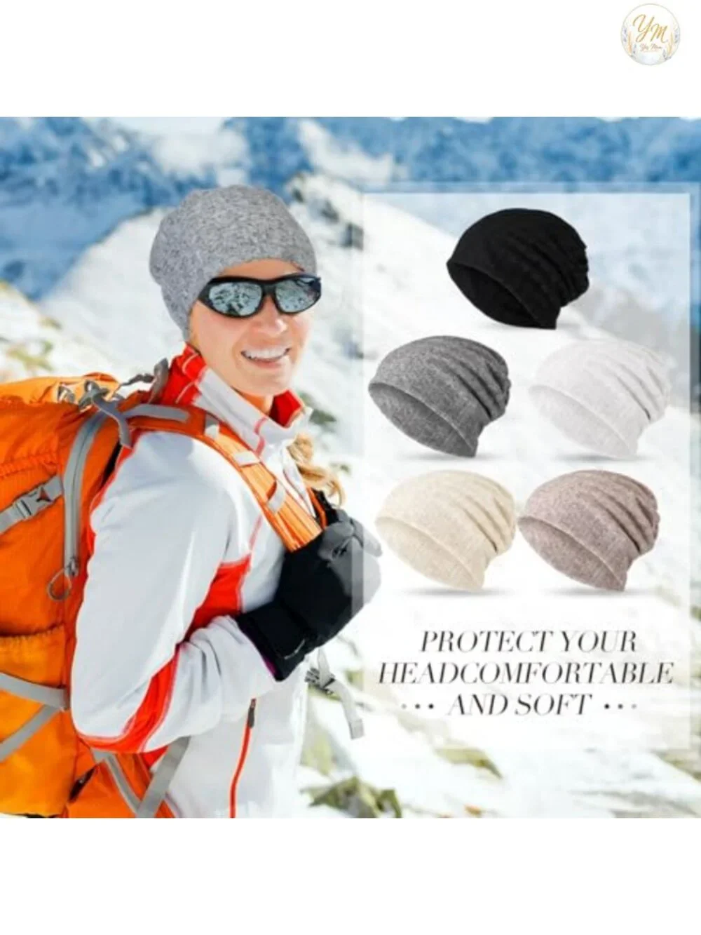 5 Pack Slouchy Beanie Chemo Headscarves for Women Hair Loss Turban